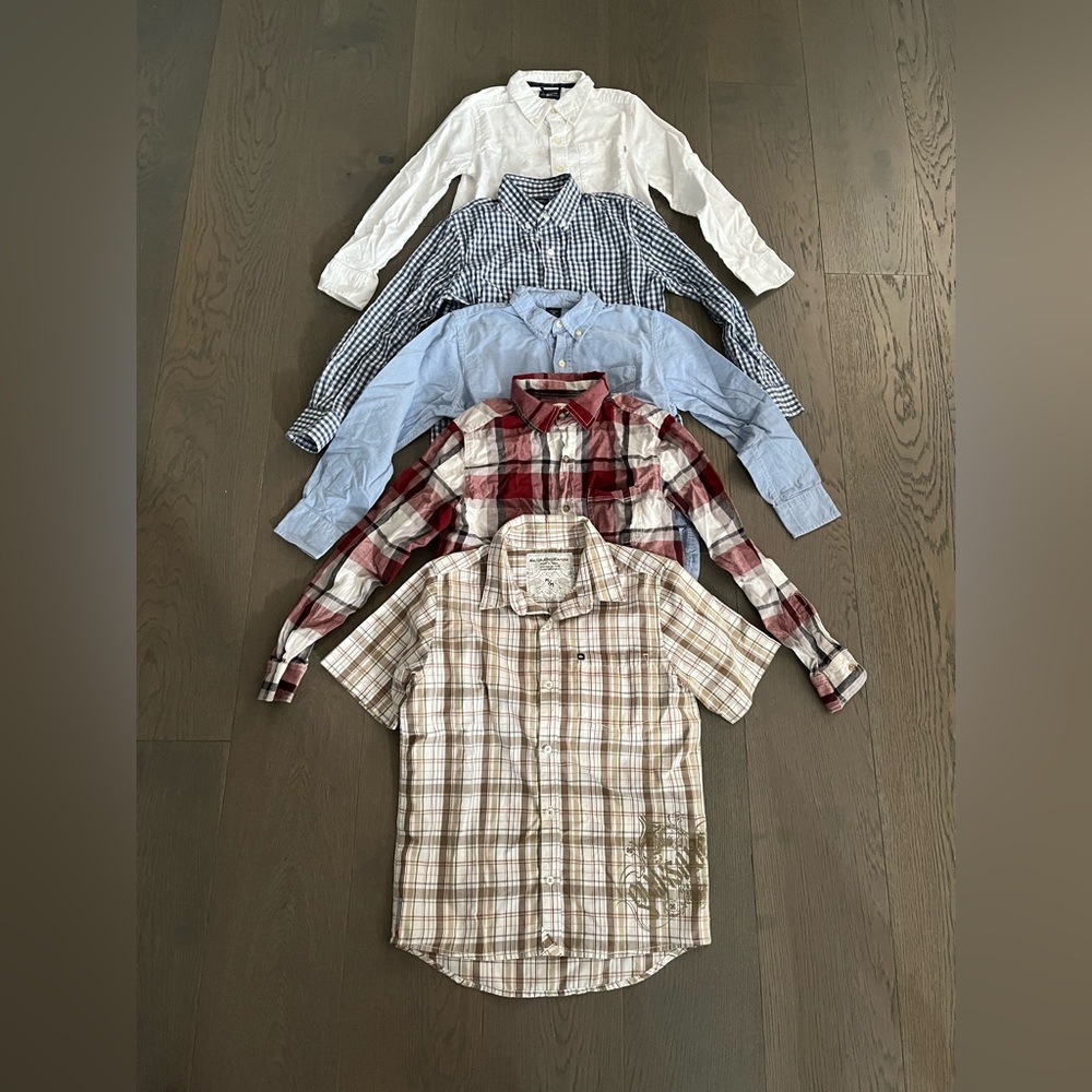 Boys dress shirts (3 new/2 EUC) sz 10/12